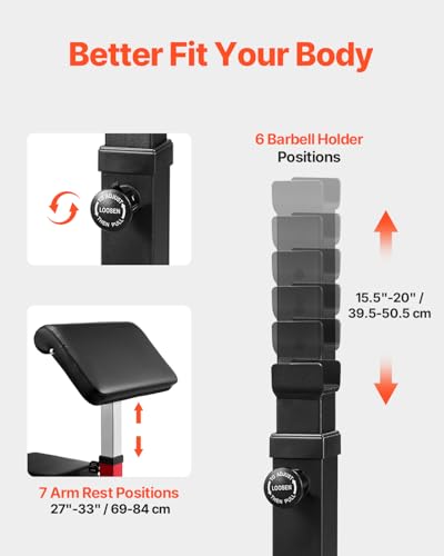 VEVOR Preacher Curlbank Hantelbank mit Beinstrecker, Krafttrainingsbänke (Max. Belastung 200 kg) Heim-Fitnessbank, Fitnessgerät, Sitzende Arm-isolierte Langhantel-Station, Trainingsbank