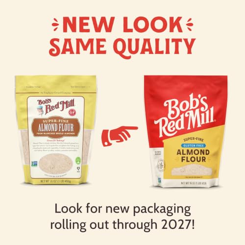 Image of Bob's Red Mill Blanched Almond Flour, Finely Sifted - 1 Pound (Pack of 4) - Non-GMO, Gluten Free, Paleo, Vegan, Keto Friendly