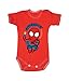 Colour Fashion Body à manches courtes pour bébé Spiderman 100 % 0-24 mois 0003 (6-9 mois, 74 cm, rouge)