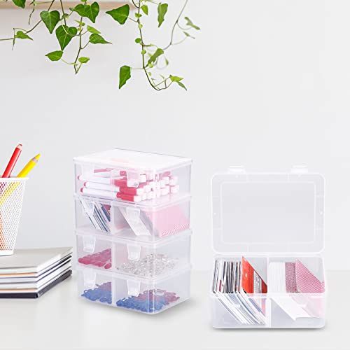 PATIKIL 1200+ Baseball Card Storage Box, 4 Pack Clear Sports Cards Holder Organizer - Image 4