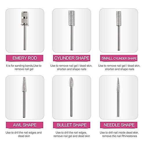 Professional Portable Electric Nail Drill,COMBO Acrylic Nail Kit, Gel Remover Nail Tools,File Finger Toe Care Nail Tips Nail Care, Nail Polishing Machine Pedicure Machine set - Image 3