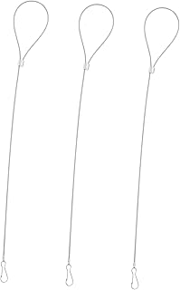 Angoily 3pcs Adjustable Latch Cord Gate Lock Gate Chain Gate Opener Metal Fence Stainless Steel Cable Metal Cable Fence Gate Cable Pull Latch Cable Pull Gate Latch Silver Stainless Steel