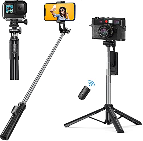 Selfie Stick, 5 in 1 Extendable Selfie Stick with Wireless Remote, Portable, Lightweight, Phone Tripod Selfie Stick Tripod Compatible with iPhone 12 Pro Max12/11/11 Pro/Xs Max/XS Cameras Projector