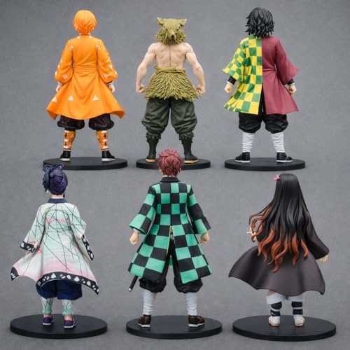 Image of Awestuffs Action Figures Limited Edition for Car Dashboard, Decoration, Cake, Office Desk & Study Table D Slayer Set of 6