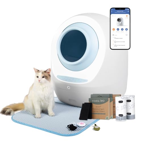 Casa Leo Leo’s Loo Too Self‑Cleaning Cat Litter Box – with UV