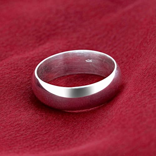 Gem Avenue Men's 925 Sterling Silver 8mm Comfort-fit Wedding Band Ring2