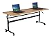 MooreCo Essentials Flipper Training Table 72x24 Teak Top Black Base