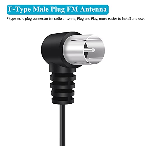 Fancasee FA-ANT-01 Fm Antenna For Stereo Receiver Indoor 75 Ohm Fm Radio Antenna F Type Male Plug Connector Adapter Coax Coaxial Cable Wire Antenna thumb #1