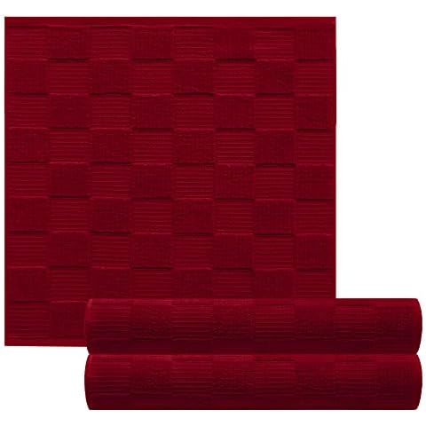 Lashuma 3 paños de cocina rojos absorbentes Cover