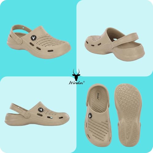 Image of Hirolas Men's Fluffy Black Eva Cushioned Strap Clogs