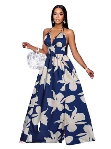 SKAYS Womens Summer Halter V Neck Sleeveless Flowy Casual Boho