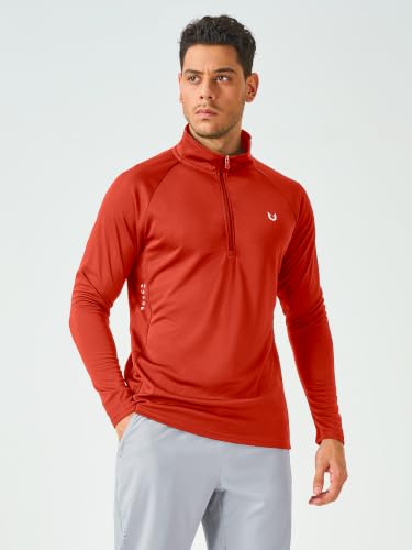 Image of NORTHYARD Men's Quarter Zip Pullover Athletic Running Shirt Long Sleeve