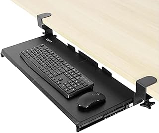 VIVO Large Keyboard Tray Under Desk Pull Out with Extra Sturdy C Clamp Mount System, 27 (33 Including Clamps) x 11 inch Slide-Out Platform Computer Drawer for Typing, Black, MOUNT-KB05E