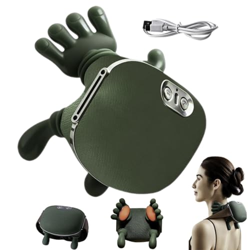 Masajeador Cervical Y Espalda 4D, Recargable Masajeador Cuello Eléctrico, Masajeadors De Hombros Calentado Con Diseño Biónico Con 2 Niveles De Temperatura, Para Alivia Dolores Y Fatiga(01)