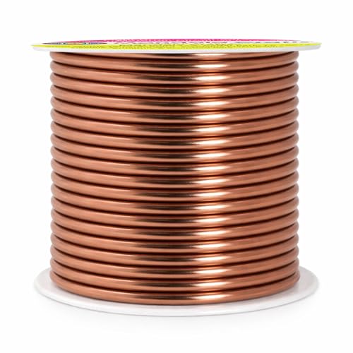 Image of Mandala Crafts 10 Gauge Anodized Aluminum Craft Wire for Jewelry Making - 32 FT Colored Flexible Light Brown Wire - Bendable for Bonsai Armature Crafting Sculpting