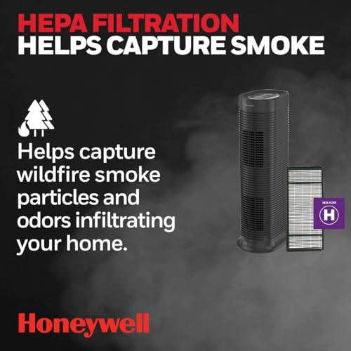 Honeywellallergenplushepatowerairpurifierallergenreducerformediumlargerooms170sqftblackwildfiresmokepollenpetdanderanddustairpurifierhpa160  Urban Country Home Decor Honeywell allergenplus hepa tower air purifier allergen reducer for medium large rooms 170 sq ft black wildfiresmoke pollen pet dander and dust air purifier hpa160  urban country home decor