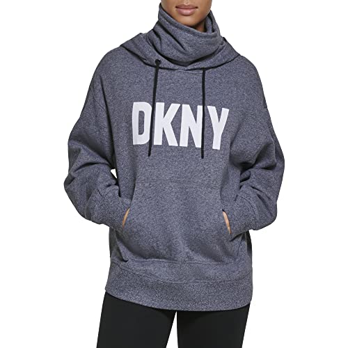 DKNY Women's Sport hoodie,BLK HEATHER,Medium at Amazon Women's