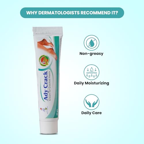 Image of Shree Ayu-Veda Ady Crack Cream, Foot cream, For Dry & Cracked Feet, Moisturizes & Soothes Feet, Heel Repair, Chapped Skin | 9 Herbs Formula - 4 x 25g (pack of 4)