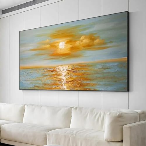 Toile paysage océan coucher de soleil dsdsgog 30x60cm pour salon