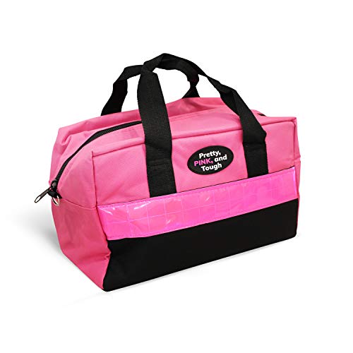 Pretty Pink Roadside Kit - Pink Emergency Kit For Teen Girls And Women - Car Accessories For Women - Durable Carry Bag With Pink Jumper Cables, First Aid Kit, Pink Tools, 5 Year Warranty #TOP5