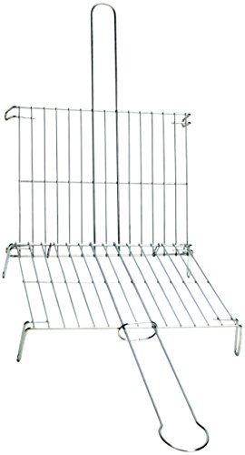 Rejilla Doble Estañada 45X50Cm - 2450 - Vaello Campos En Oferta Vaello La Valenciana – Paellera (20 X 25 Cm) Bañado En Zinc Doble Horno Parrilla, Black Parent, Acero, Plateado, 45 X 50 Cm