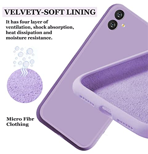 Image of A rtistque Liquid TPU Silicone Matte Shockproof Flexible with Camera Protection Soft Back Cover Case for Samsung Galaxy M13 5G - Purple