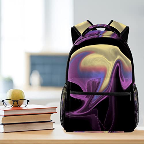 Sac à dos d'école géométrique et léger de taille unique pour ordinateur