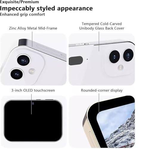 Câmera digital de alta definição CCD com três câmeras D6, câmera inteligente para filmes, música, tela sensível ao toque, cartão de estudante, gravador de vídeo (Branco) - Imagem 4