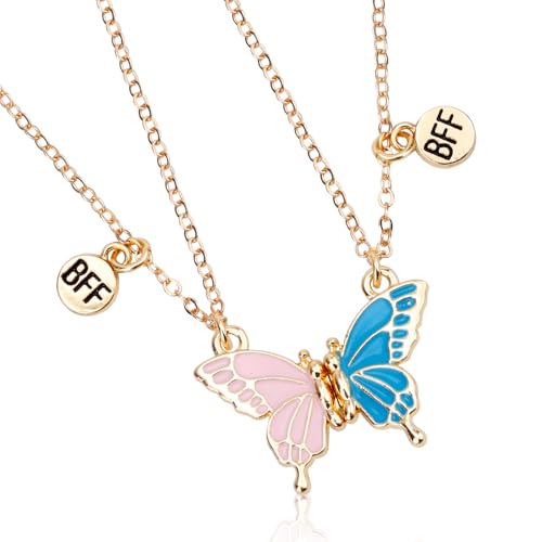 Mikovivi 2pcs Friendship Necklaces for 2, Mutual Attract Magnetic Matching Couples Pendant Necklace...