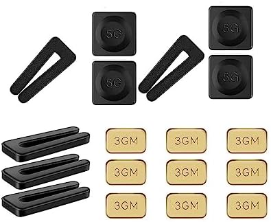 18 PCS Ceiling Fan Balancing Kit, 5 Sets High Calibration Fan Blade Balance Kit Including 5 Pcs Resilient Fan Balance Clips and 13 Pcs Metal Self-Adhesive,3G weight 9Pcs and 5G weight 4Pcs