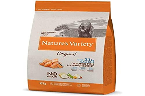 Nature's Variety - Croquettes pour Chien True Instinct sans Céréales Medium & Maxi Adult Saumon - Sac De 10 Kg