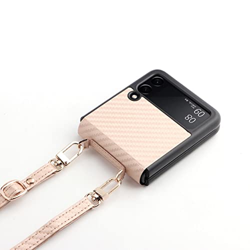 Coque en fibre de carbone Samsung Galaxy Z Flip 4 housse de telephone kaki