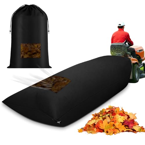 Tryly 1pcs Lawn Tractor Leaf Bag 78.7 x 51.1Inch Grass Catcher Bag 420D Large Capacity Leaf Collector with Breathable Bottom and Zipper Compatible with 48 Riding Lawn Mower (78.7x51.1 1pcs)
