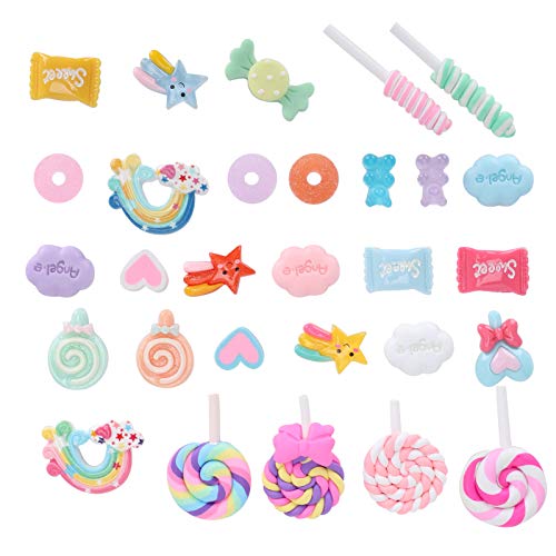 Ensemble de bonbons factices, 29 pièces Décoration en plastique à faire soi-même pour coque de...