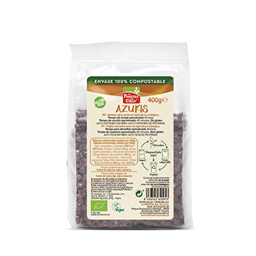 La Finestra Sul Cielo Azukis bio gluten free, envase compostable- La Finestra sul Cielo - 400g (Caja...