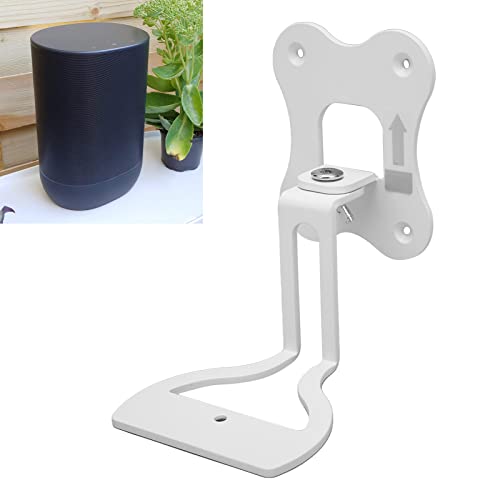 SHYEKYO Speaker Wall Bracket, Strong Load Bearing Metal Rotatable Speaker Wall Mount Bracket Space Saving for Home for Era 100 (White)