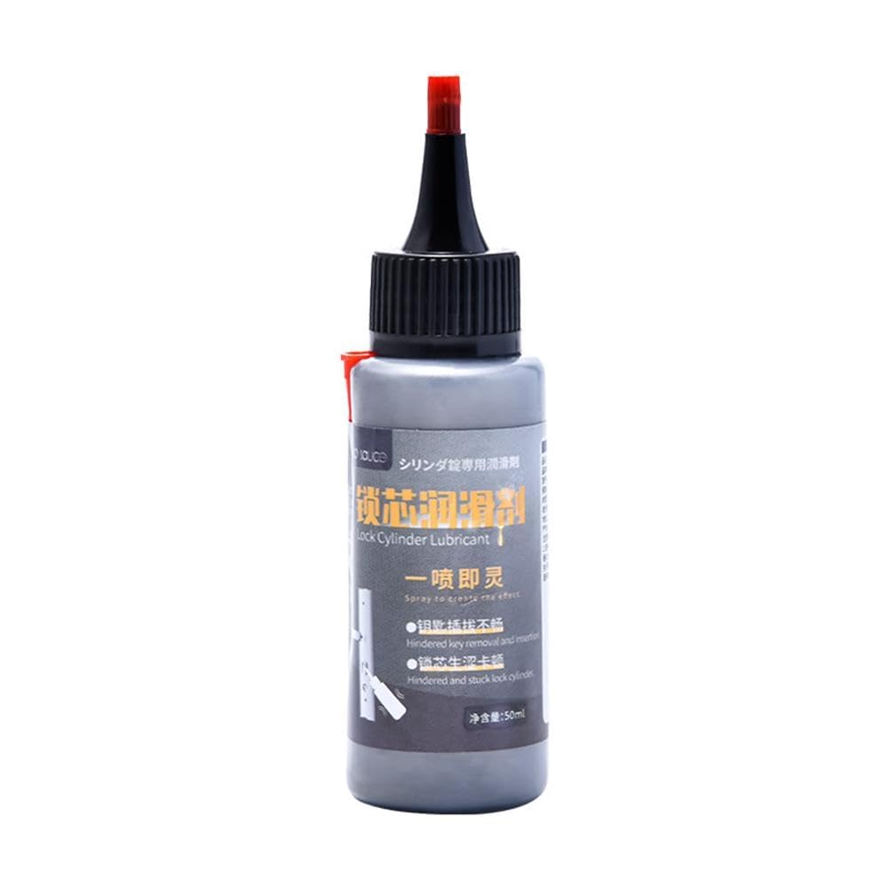JCD Lock Lubricant With Smart Straw Spray for Sliding Doors, Garage Doors and Stuck Locks - Professional Graphite Lubricant