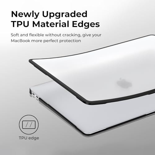 Image of BlueSwan Buleswan New Upgraded Macbook Air 13 Inch Case 2021 2020 M1 A2337 A2179 A1932,Anti-Cracking And Anti-Fingerprint Hard Shell Case,Tpu+Pc,Matte Surface,Clear