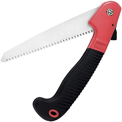 Folding Farm Hand Saw, Manganese Steel Folding Trim Pruner with Safety Lock, Lightweight Gardening Tool, Ideal for Tree, Shrubs, Twigs Pruning