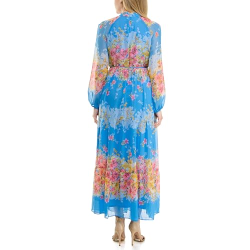 Image of Maison Tara Women's Printed Long Sleeve Maxi Dress