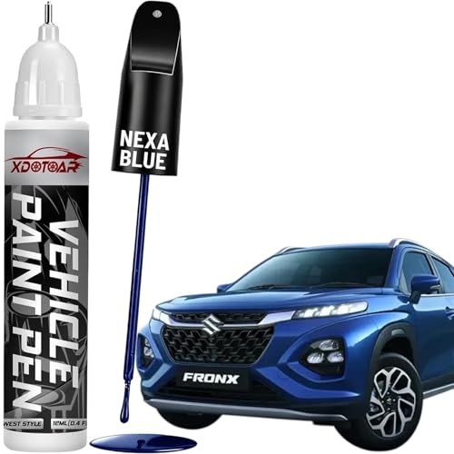 Image of xdotoar Touch Up Paint Pen for Maruti Suzuki Fronx Nexa Blue (ZYR) | 2-in-1 Car Scratch Remover | Automotive 2K Paint Repair Pen | Quick Dry Touch Up Paint for Chips, Scratches & Scuffs