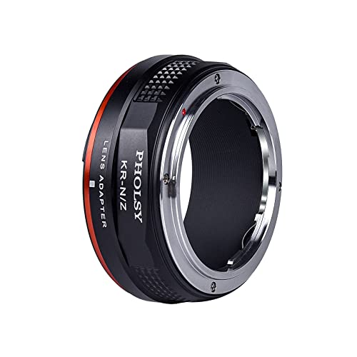 Image of PHOLSY Lens Mount Adapter Compatible with Konica AR Lens to Nikon Z Mount Camera Body Compatible with Nikon Z fc, Z30, Z9, Z8, Z6, Z7, Z5, Z50
