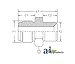 A&I - Straight Connector JIC Male-NPTF Male, 2 pk. Part NO: A-2404-16-12
