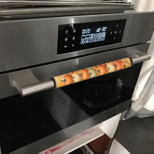 Image of Fall 6 Pcs Refrigerator Door Handle Covers Retro Pumpkin Sunflower Kitchen Appliance Decor Handles Washable Fridge Handle Covers for Fridge Microwave Stove Dishwasher Fall Decor