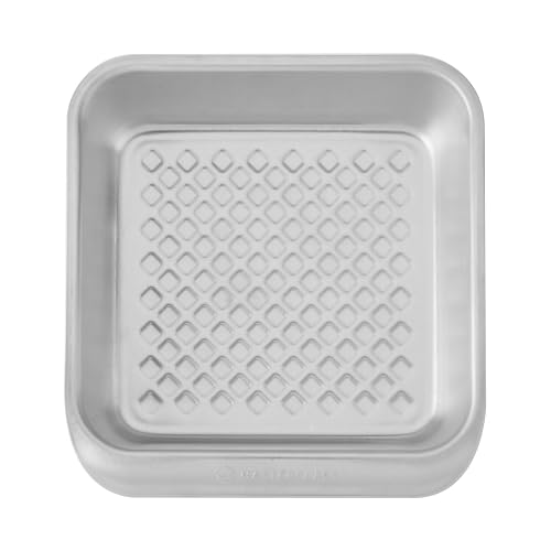 MasterClass Recycled Aluminum Square Cake Tin, Cake Pan for Baking Brownie Tin, 23cm, Silver, 22.3 cm x 22.3 cm