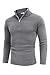 COOFANDY Herren 1/2 Zip Pullover Langarm Strickpullover mit Stehkragen Regular Fit Rollkragenpullover Einfarbig Winterpullover Dunkelgrau XL Fit Langarm günstig Kaufen-COOFANDY Herren 1/2 Zip Pullover Langarm Strickpullover mit Stehkragen Regular Fit Rollkragenpullover Einfarbig Winterpullover Dunkelgrau XL