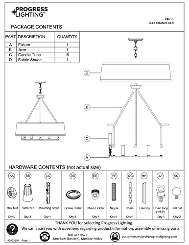 Cherish Collection 6-Light White Linen Shade Coastal Chandelier Light Brushed Nickel - Image 20