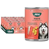 Jinx Premium Wet Dog Food Cans - Salmon Pate - Grain-Free Canned Dog Food Pate & Topper with Real Ingredients & No Fillers - All Life Stages, Breeds & Sizes - 12-Pack, 13 Oz