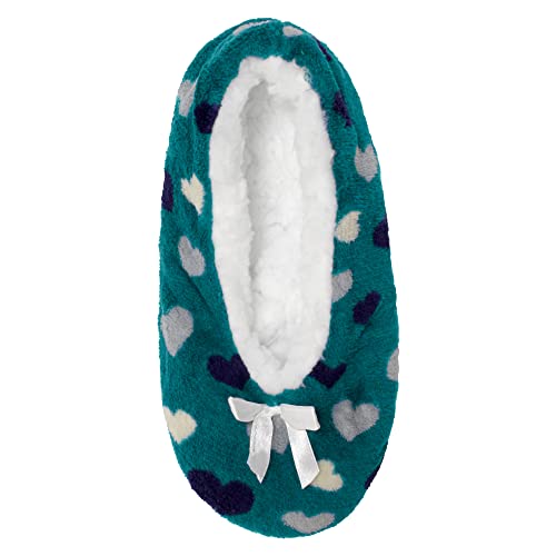 Image of BambooMN Women's Stripe Patterned Non-Slip Lined Travel Home Slippers - 2 Pairs