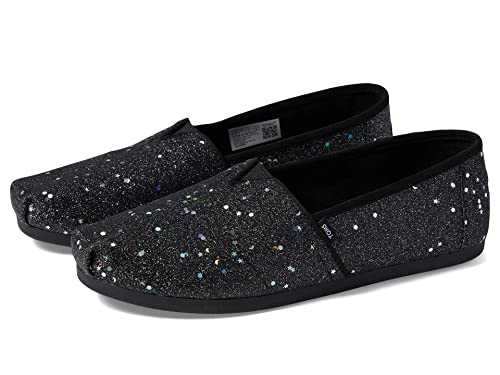 Chaussure Alpargata TOMS Femme Glitter : mocassin plat en toile brillante tendance